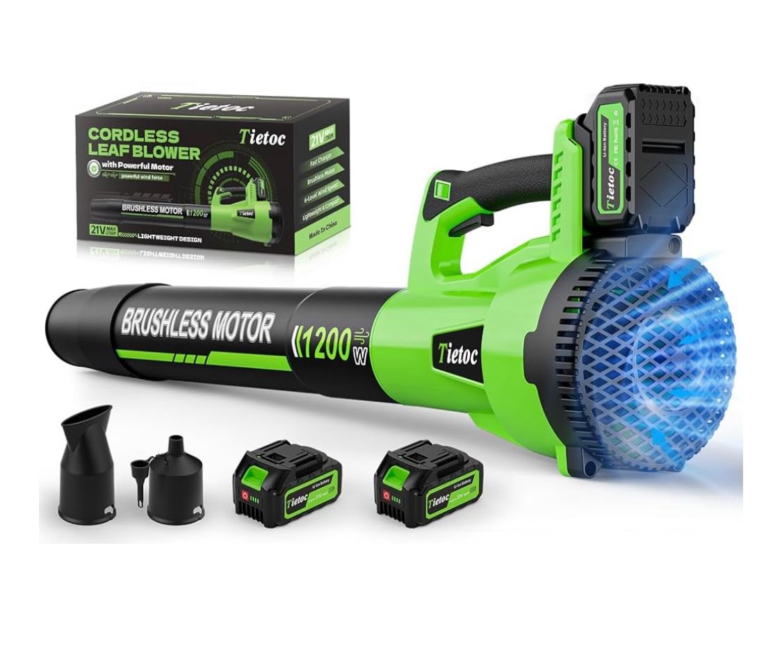 Cordless Leaf Blower With Batteries
