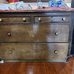 Dark Brown Wood Rustic Dresser Cabinet