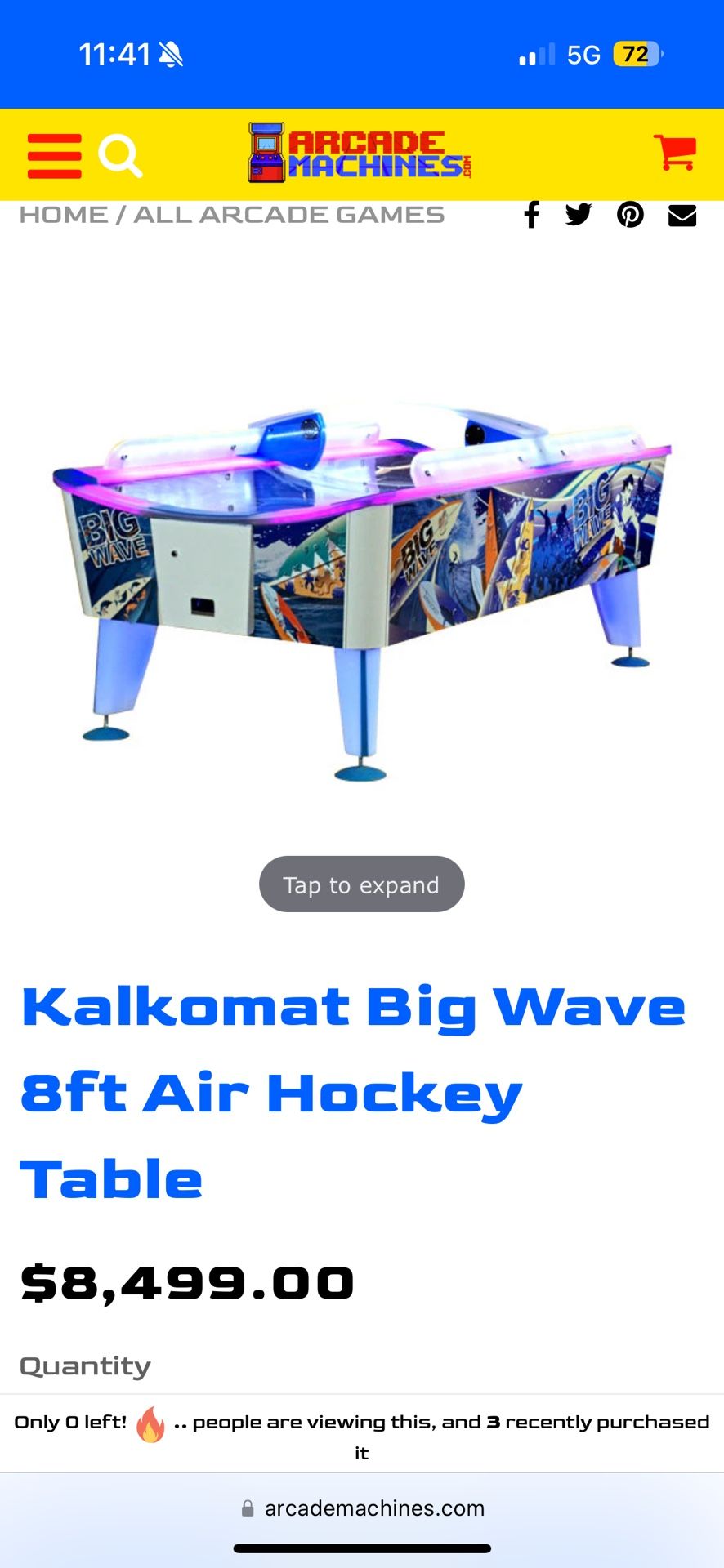 Big Wave Waterproof Outdoor Air Hockey Table