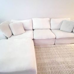 Beautiful White 4pc Modular Sectional 