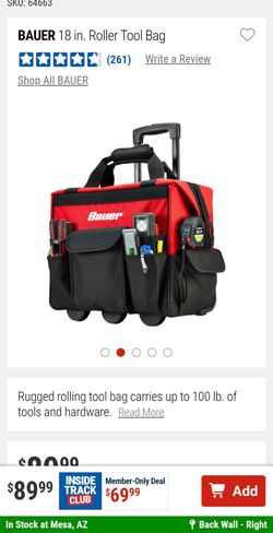 Bauer 18 in roller tool bag... New great quality