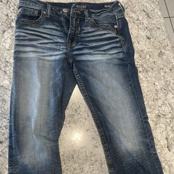 Men Buckle Jeans 