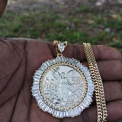 14K gold filled chain and pendant