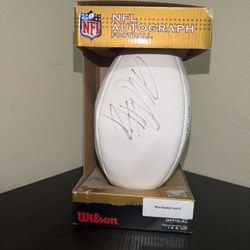 Marshawn Lynch Autographed White Panel Football