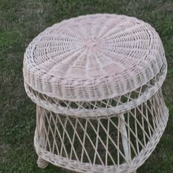 Wicker End Table