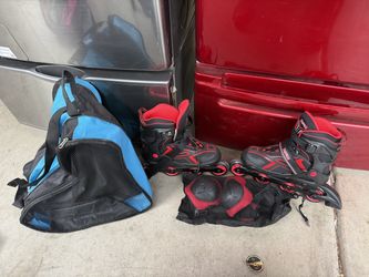 ZPM Sports Adjustable Inline Skates – Size L (5-8) – Red – Like New