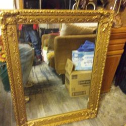 Antique Goldleaf Mirror 25" X 33"