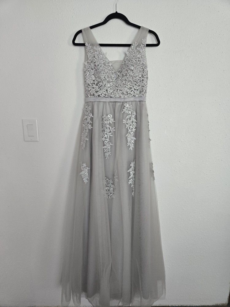 Gray Prom Dress Size 0