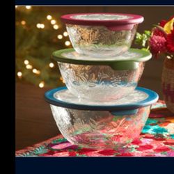 JUEGO DE TRES TAZONES PARA GUARDAR WILDFLOWER PRINCESS HOUSE 🌻🫒🌻🫒