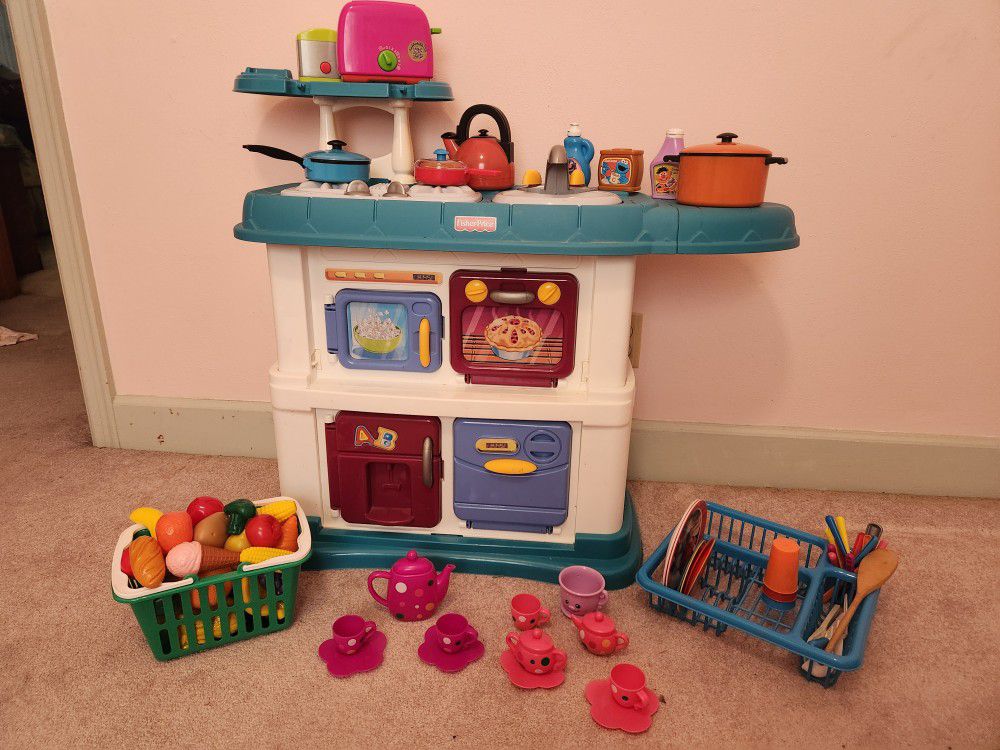 Kids Play Kitchen And Accessories