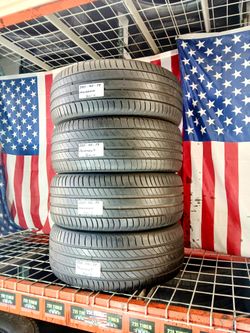 ✅ 4 USED TIRES 225/45R17 MICHELIN PRIMACY4 ALL SEASON TOURING 225 45 17 