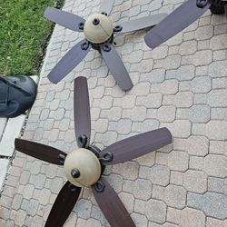 Three Brown 50 inch Hunter fans