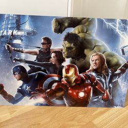  Marvel Avengers Metal Wall Art, 16” X 24”