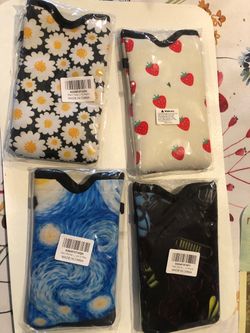 4-Pack Neoprene Phone Sleeves/Pouches