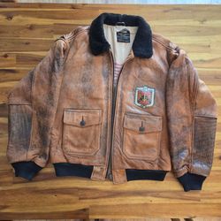 US Navy Leather Jacket Type G-1 Spec 7823 Brown Heavy