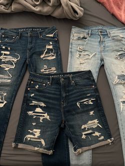 American eagle pants/ jean shorts