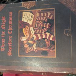 Vintage Twas The Night Before Christmas Story A Little Plush Bear With A Mouse Nose On Him