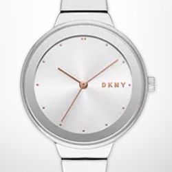 DKNY Astoria Womens Casual Watch, Silver & Rose Gold Dial, Stainless Steel Band