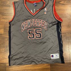 Vintage Late 90’s Champion New Jersey Nets #55 Jersey Size 44