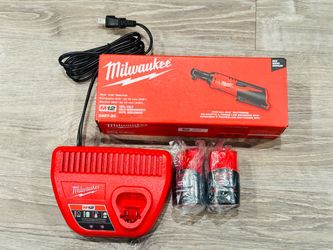 Milwaukee m12 3/8 ratchet tool with two 2.0 battery’s & charger $135  firm pick up only