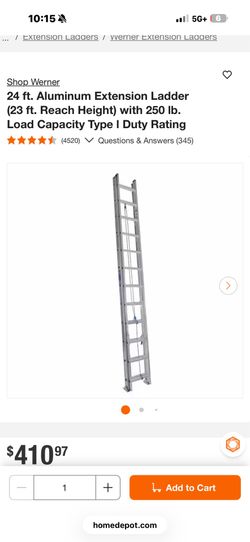 Werner 24' Aluminum Extension Ladder