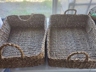 2 New Linden Street Wicker Baskets