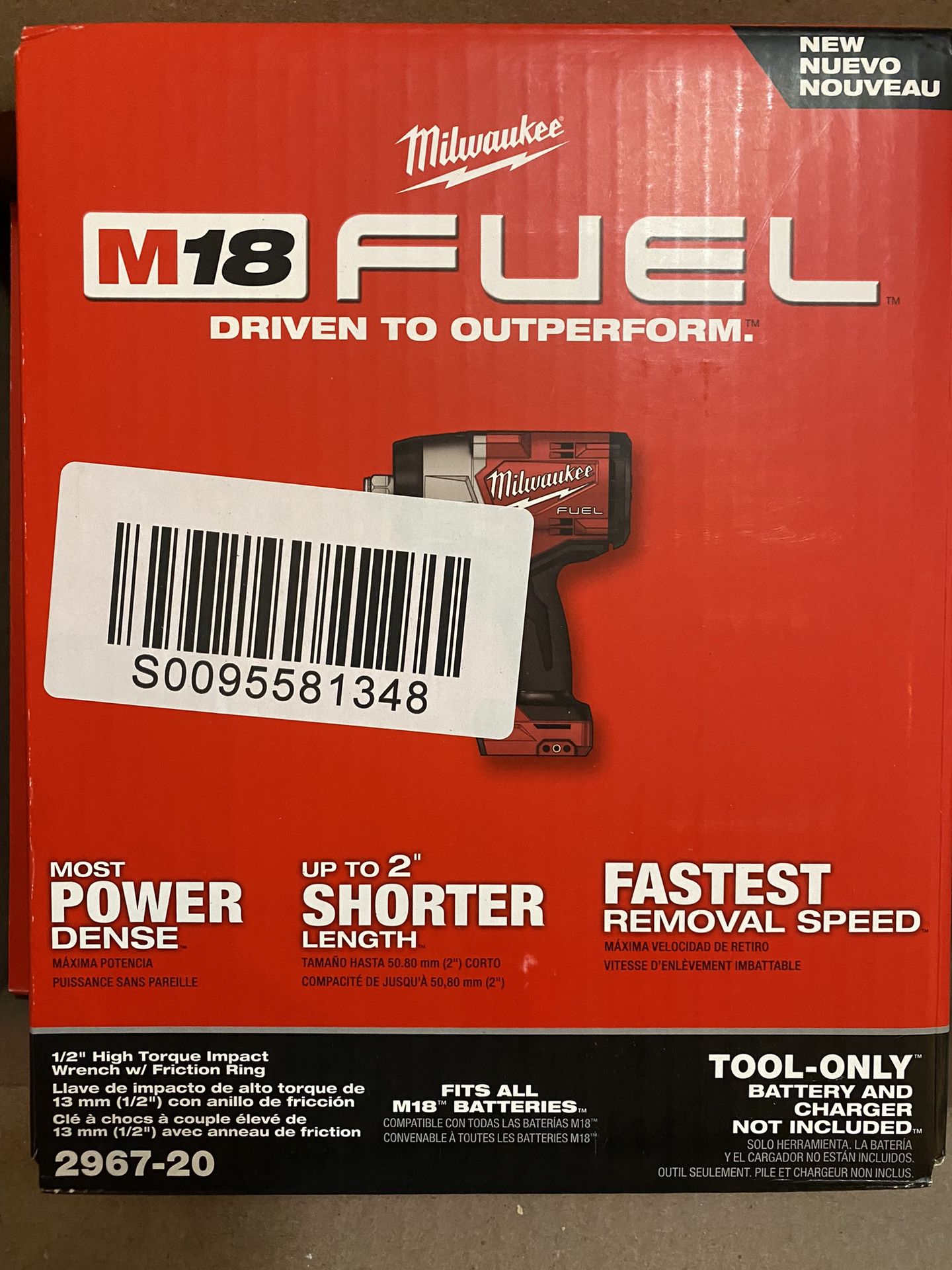 Milwaukee M18 1/2 Inch High Torque Impact Wrench Model 2967-20