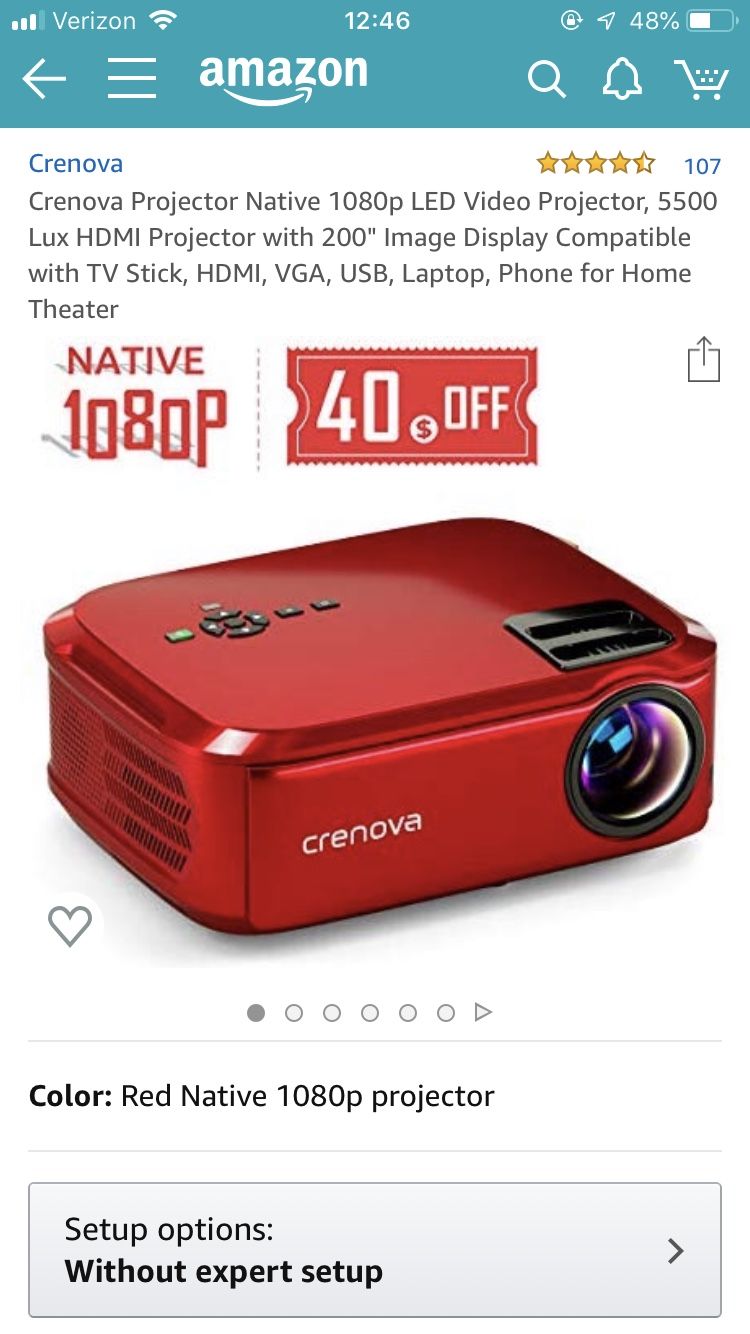 1080p projector in original package