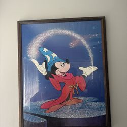 24" x 31" Ultra Rare - Disney OUT OF SCALE Print Mickey Cast Member 1960's