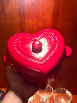Red Heart dutch oven ceramic
