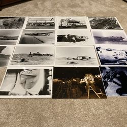 (15)WWII WW2 Era 8x10 Photographs Bomber Airplanes B&W Stamped “ this paper manufactured by Kodak”