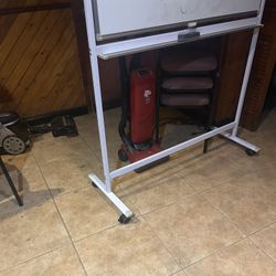 Reversable White Board On Wheels 
