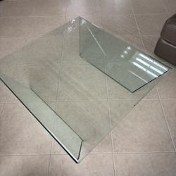 Heavy All Thick Glass Large Center Table From El Dorado Furniture 