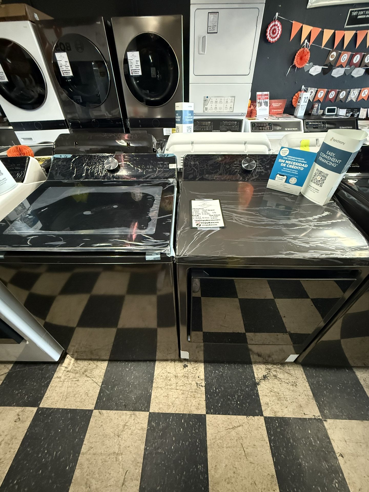 LG Washer And Dryer Set In Black 🍂