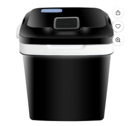 26L Ice Car Cooler Mini Thermoelectric Cooler 28Qt Camping Refrigerator, Black