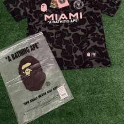 Bape X Inter Miami Black Tee 