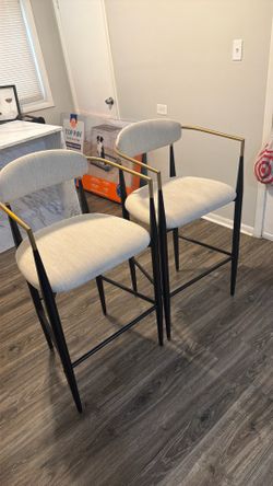 Set of 2 Modern Counter Height Bar Stools