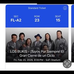 2 Tíquet Para El Consideró De Los Bukis