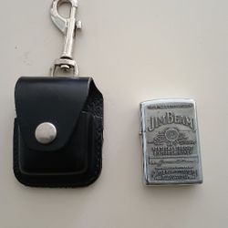 Zippo Lighter With Leather Case That Can Attach To Your Belt