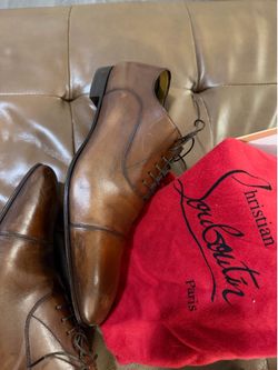 Christian Louboutin Greggo Flat Dress Shoes Brown Patina EU 46.5