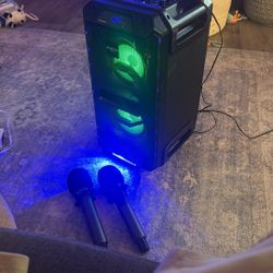 Pyle Pro Karaoke Machine With Two Microphones OBO
