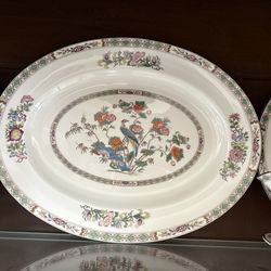 Wedgwood Kutani Crane Oval Serving Platter