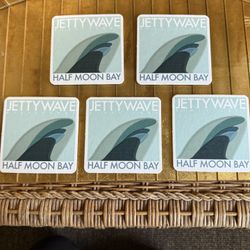 Half Moon Bay California Jet Wave Distillery Coasters X5