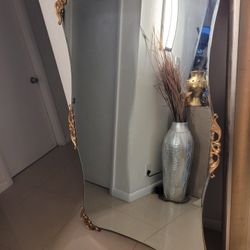 Antique Brass Mirror with Ends 63in x 37in
