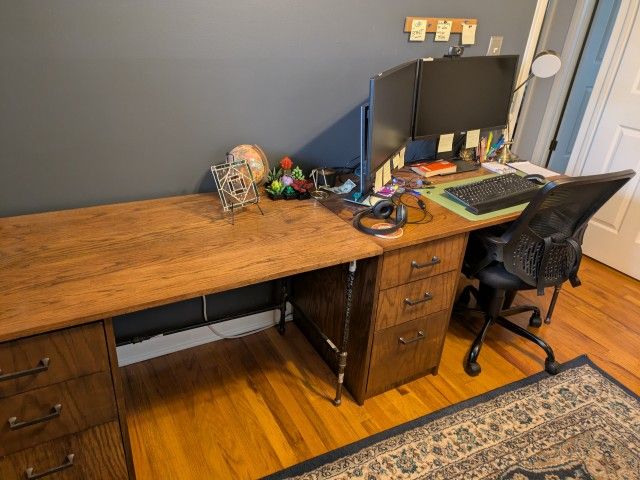 2 Custom Wood Desks
