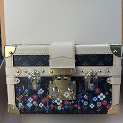 LOUIS VUITTON LV x Takashi Murakami Petite Malle Shoulder Bag 