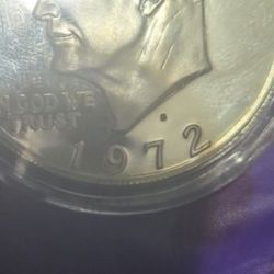 1972 Eisenhower Silver Dollar 