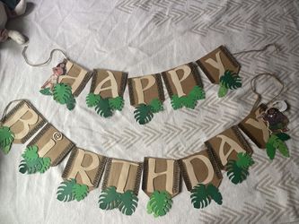 Moana Happy Birthday Banner Sign