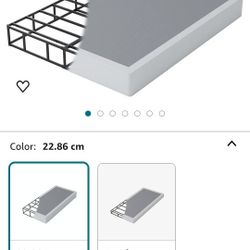 Base de colchón con marco de metal de 9 pulgadas, base de cama resistente con cubierta de tela, sin ruido, fácil montaje, capacidad de peso de 3000 li
