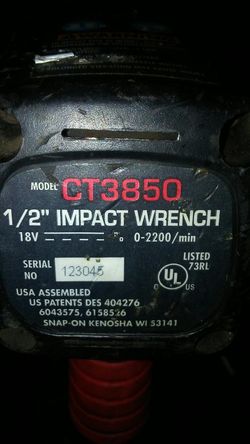 W charger snapon snap on 3.4 drive impact gun works great